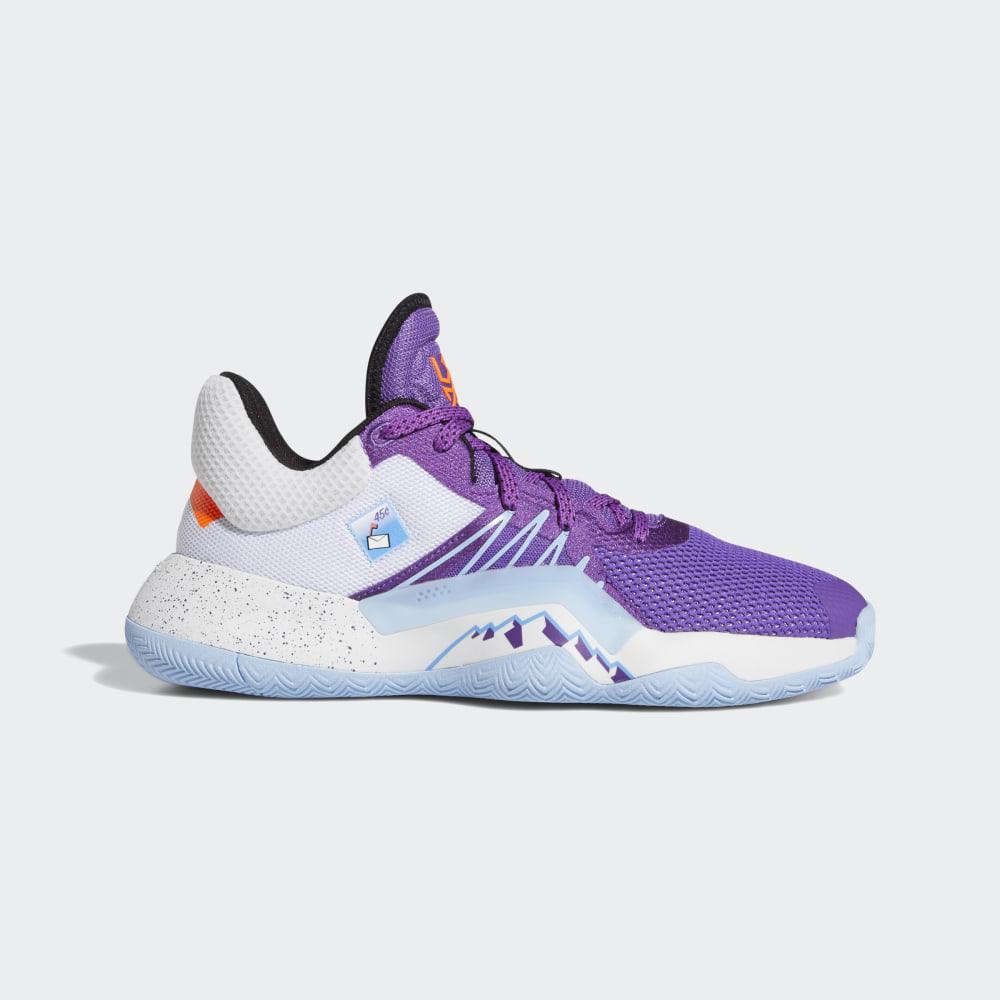 Adidasi Baschet Adidas D.O.N. Issue #1 Barbati Romania - Violet/Albi/Albastri EG5666